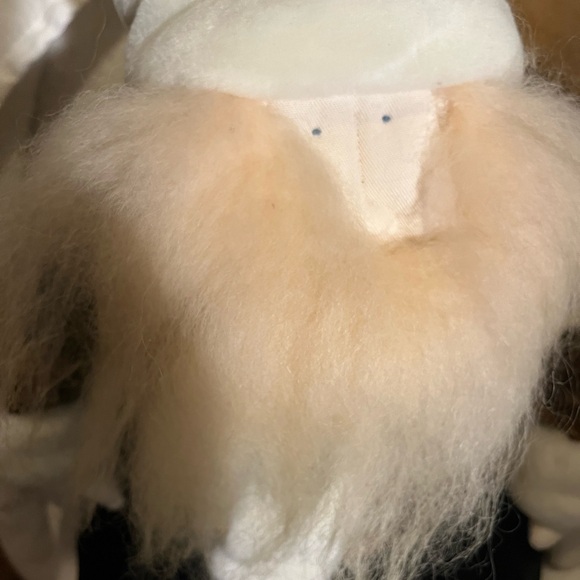 Vintage! Woof N Poof Christmas Santa Tapestry with  Signature Button. - Picture 9 of 15